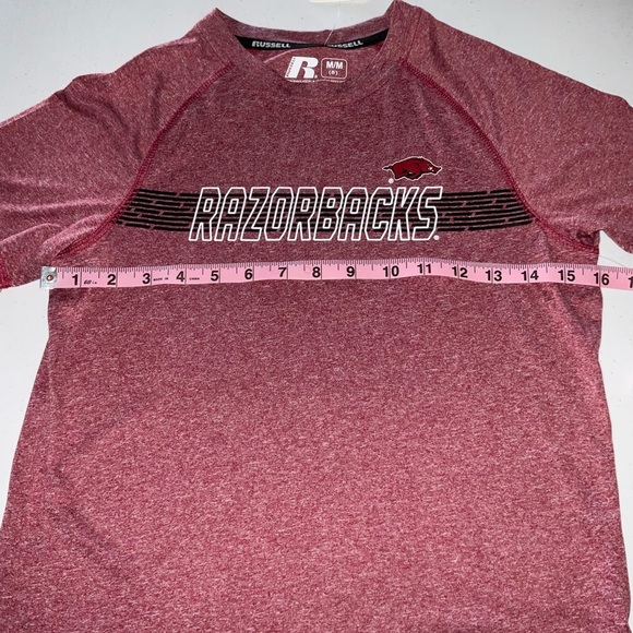 NWT Russell Athletic Arkansas Razorbacks Tee Shirt Red/Black/White Kid’s Size 8 - Picture 6 of 9